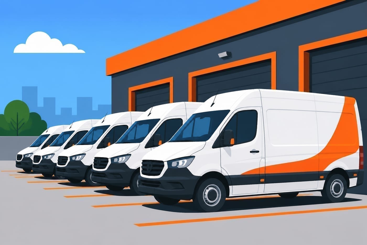 Last Mile Express delivery fleet on regional routes